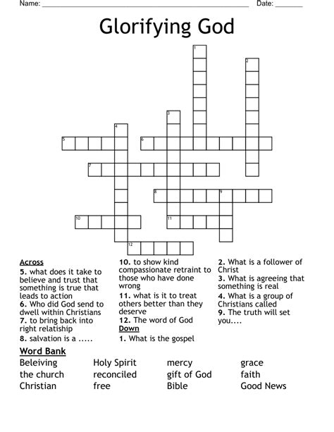 crossword glorify